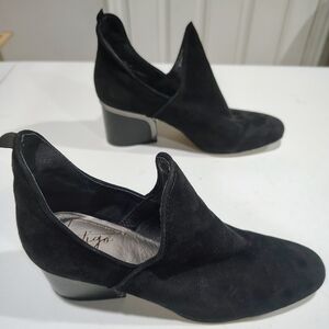 Latigo Black Leather Heeled Ankle Boots for Women Size 8.5